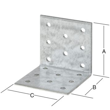 Kulmarauta 60 x 60 x 60 mm 20 kpl/pkt