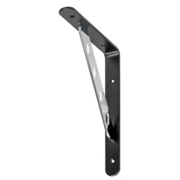 Hyllynkannatin Musta Kromi 250 x 200 mm