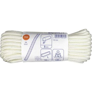 PES-köysi Stabilit 8 mm Valkoinen/Keltainen