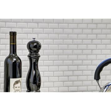 Mosaiikki Brick Bond Diamond Kiiltävä Valkoinen