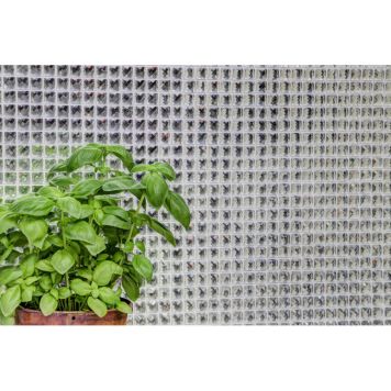 Mosaiikkilaatta Fliesen Quadrat Crystal hopea 30 x 30 cm