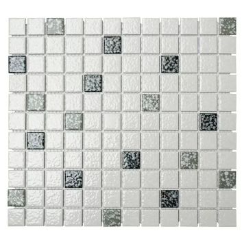 Mosaiikki Quadrat Mix TD 180N Musta/Valkoinen 30,5 x 30,5 cm
