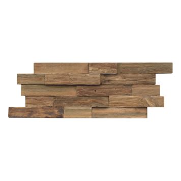 3D-seinäpaneeli Indo Teak FSC Natur 500 x 200 x 10-20 mm