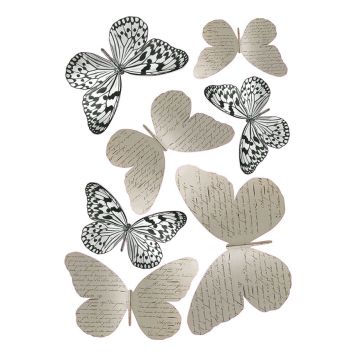 Seinätarra 3D Plage 7 x 3D Perhonen