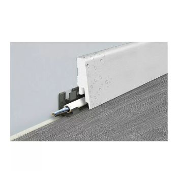 Jalkalista Logoclic ElementPro K58 C Valkoinen 18 x 58 x 2400 mm