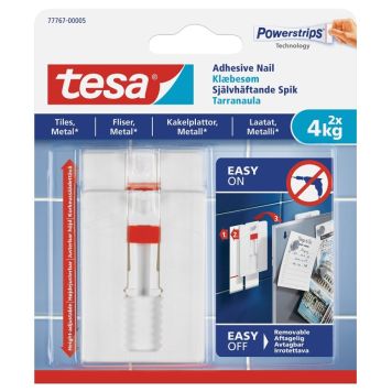 Säädettävä tarranaula laatoille Tesa 4 kg 2 kpl