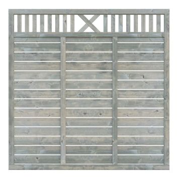 Aitaelementti Palmako Helis 1 harmaa 180 x 180 cm