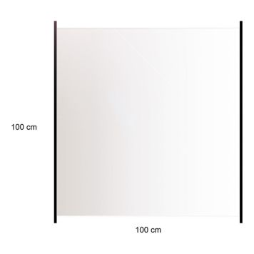 Lasikaide alumiinireunalla 100 x 100 cm kirkas