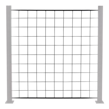 Aitasäleikkö lasipaneeliaitaan 100 x 100 cm antrasiitti