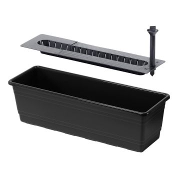 Parvekelaatikko Orthex altakasteleva musta 55 cm