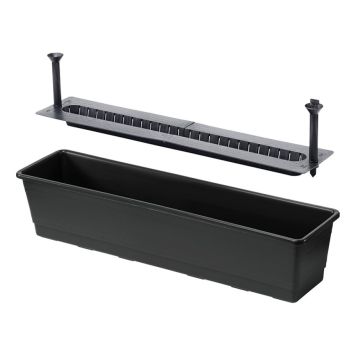 Parvekelaatikko Orthex altakasteleva musta 75 cm