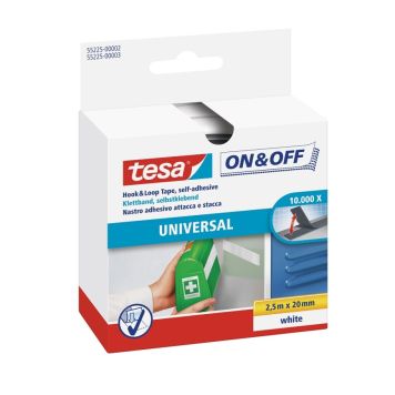 Tarranauha Tesa Universal Valkoinen 2,5 m x 20 mm