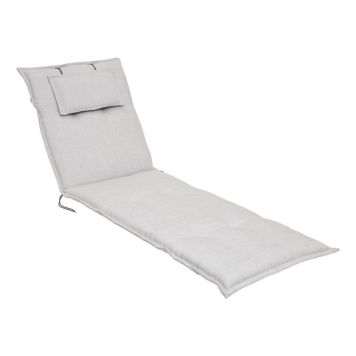 Aurinkotuolin pehmuste Sunfun Claphan 190 x 60 x 8 cm vaaleanharmaa