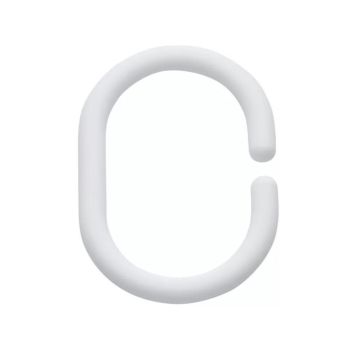 Suihkuverhorengas Diaqua Basic 12 kpl/pkt Valkoinen