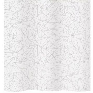 Suihkuverho Diaqua Peva Prisma harmaa/valkoinen 180 x 200 cm