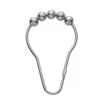 Suihkuverhorengas Diaqua Esra kromi  4 x 7 cm 12 kpl/pkt