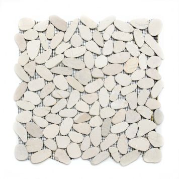 Luonnonkivimosaiikki Kiesel XKS IN14, valkoinen 30,5 x 30,5 cm