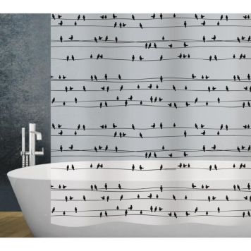 Suihkuverho Diaqua Peva Birds 180 x 200 cm