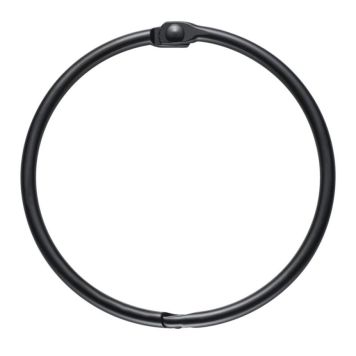 Suihkuverhorengas Diaqua Fares musta Ø 55 mm 12 kpl/pkt