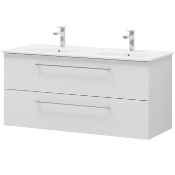 Kalustesetti Camargue Freja Tupla-altaalla 120 cm Mattavalkoinen