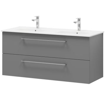 Kalustesetti Camargue Freja Tupla-altaalla 120 cm Mattaharmaa