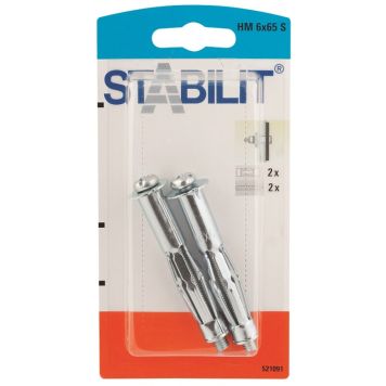 Läpivientitulppa Stabilit MHD-S M6 x 65 mm 2 kpl/pkt