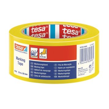 Varoitusteippi Tesa 33 m x 50 mm Kelta-musta