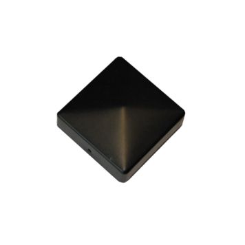 Tolpanhattu ruuvattava musta 91 x 91 mm