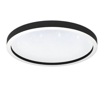 LED-älyplafondi Eglo Connect.z Montemorelos 34,5W Musta/Valkoinen kristalli ⌀57 cm