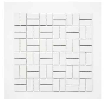 Mosaiikkilaatta Fliesen Windmill Uni valkoinen 29,8 x 29,8 cm