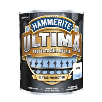 Metallimaali Hammerite Ultima valkoinen 0,75 l