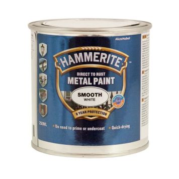 Metallimaali Hammerite Direct to rust valkoinen 0,25 l
