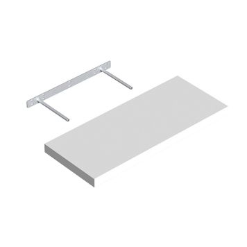 Seinähylly Regalux XL4 valkoinen 3,8 x 24 x 60 cm