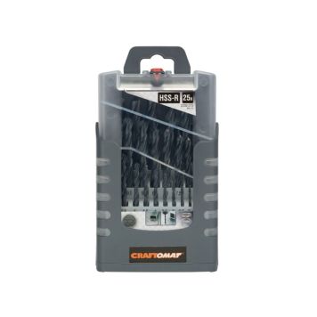 Metalliporanteräsarja Craftomat HSS-R 25-osainen 1-13 mm