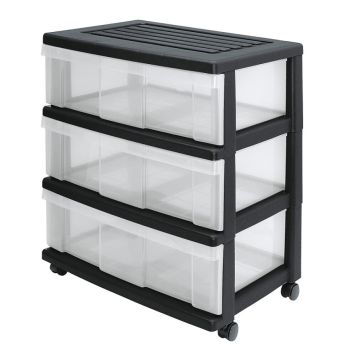 Muovilaatikosto 3 lokeroa 60 x 41 x 59 cm