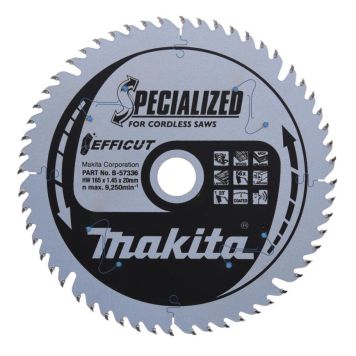 Pyörösahanterä Makita B-57336 165 x 20 x 1,45 mm Z-56