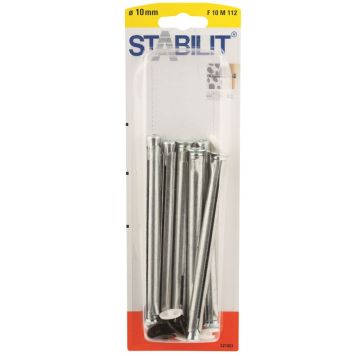 Kaulustulppa Stabilit Metalli 10 x 112 mm 6 kpl/pkt