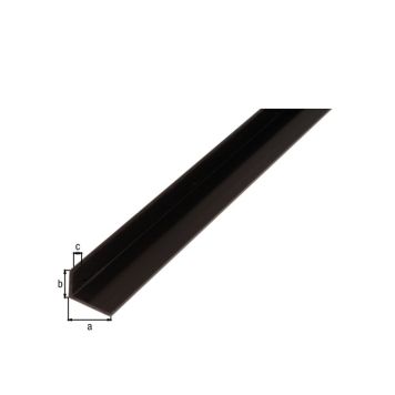 L-kulmaprofiili Musta 25 x 20 x 1000 mm