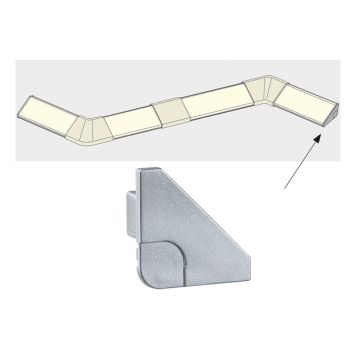 Delta listan päätypala Paulmann matta alumiini 2 kpl/pkt