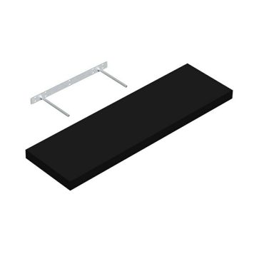 Seinähylly Regalux XL4 musta 3,8 x 24 x 80 cm