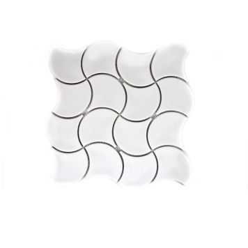 Mosaiikki Wave Valkoinen