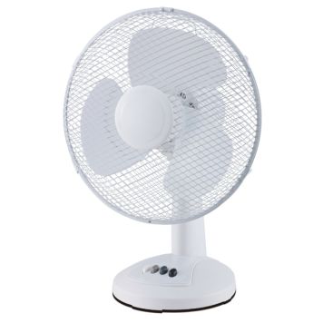 Pöytätuuletin Proklima valkoinen Ø 30 cm