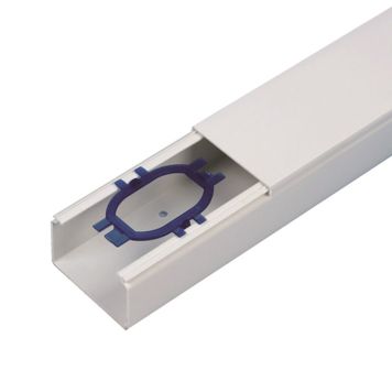 Minikanava REV Ritter valkoinen 100 x 40 mm 2 m