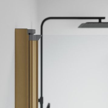 Profiilisetti Camargue Skargard, suihkuovi, harjattu messinki