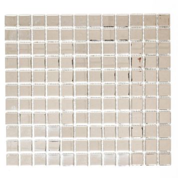 Lasimosaiikki Hopea Kiiltävä 30 x 32 cm