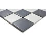 Mosaiikkilaatta Fliesen Quadrat Mix musta/valkoinen 29,8 x 29,8 cm