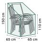 Kalustesuoja pinottaville tuoleille 65 x 65 x 150/110 cm kirkas
