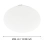 Plafondi Eglo Frania valkoinen Ø 33 cm