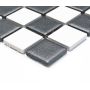 Mosaiikkilaatta Fliesen Quadrat Mix musta/valkoinen 32,6 x 30 cm