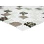 Mosaiikkilaatta Fliesen Quadrat Crystal Mix valkoinen/hopea 30 x 30 cm